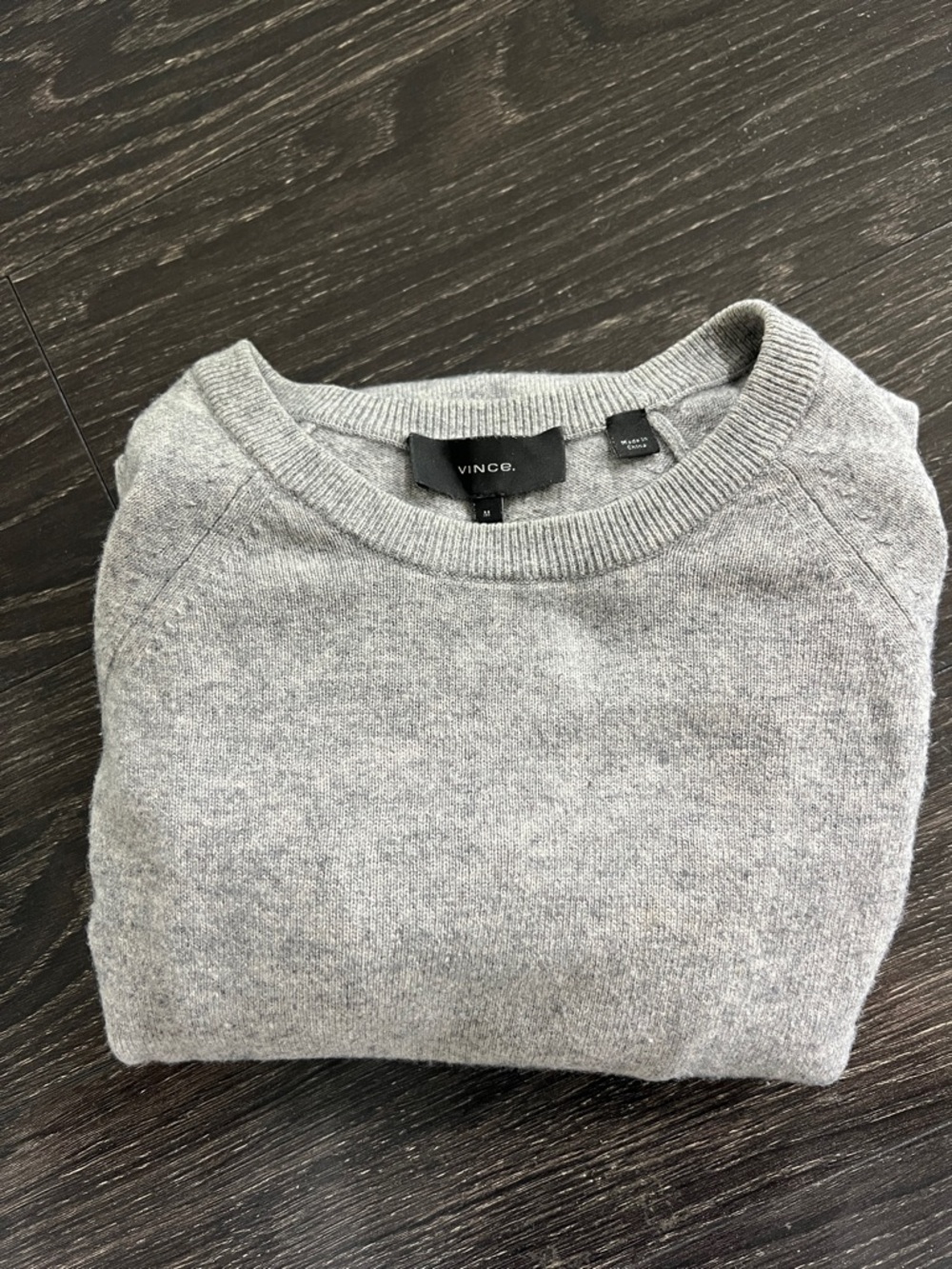 Vince Men's Heather Gray Crewneck Pullover